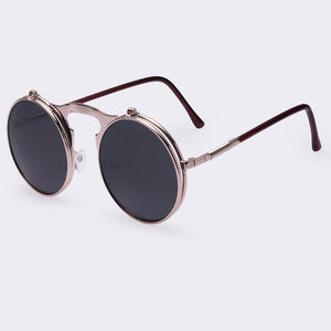 Designer VINTAGE STEAMPUNK Sunglasses round